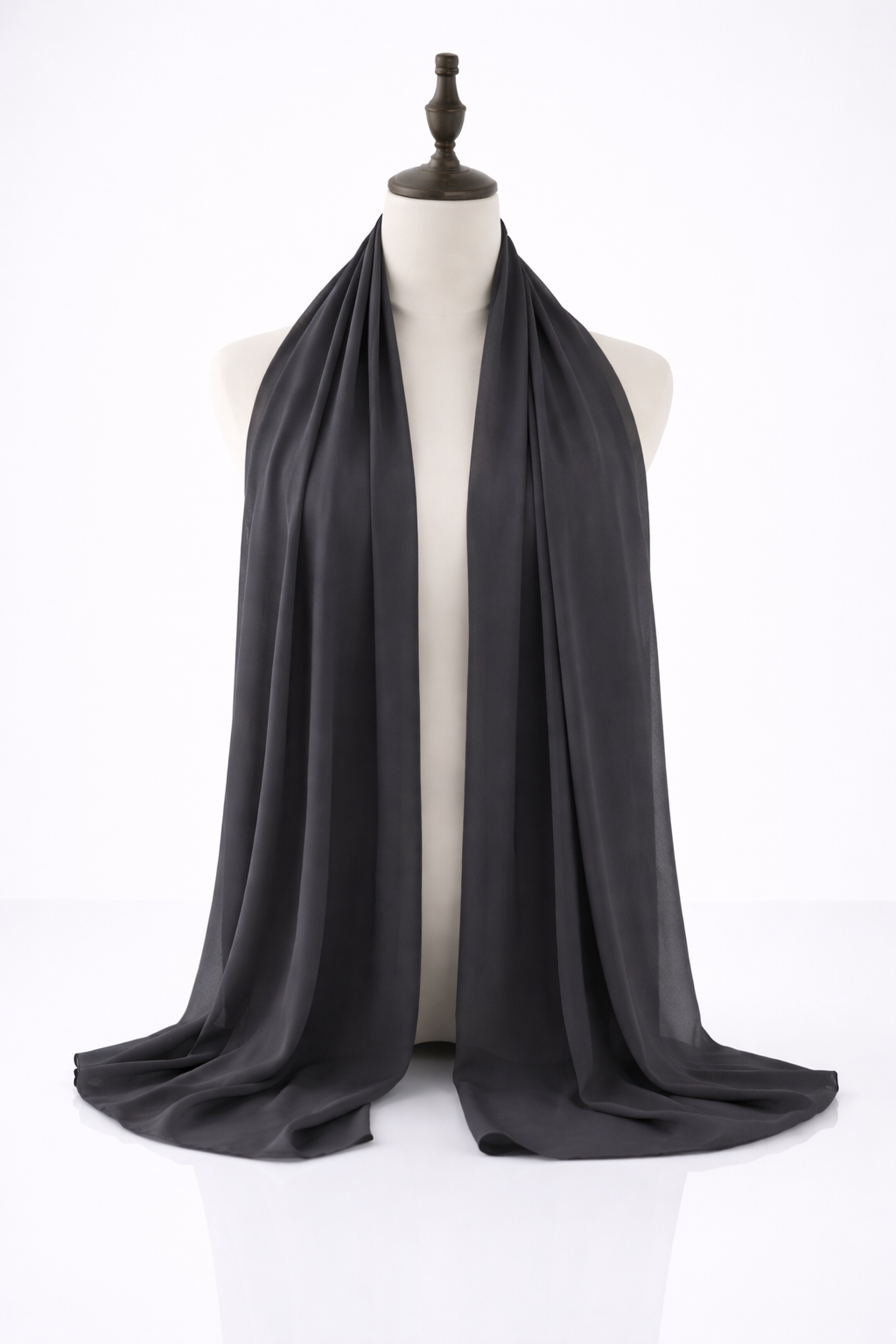 Charcoal Grey chiffon hijab