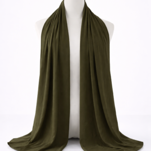 Elegant-olive-green-chiffon-hijab