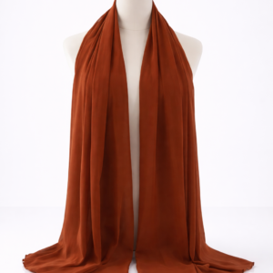 rust brown chiffon hijab