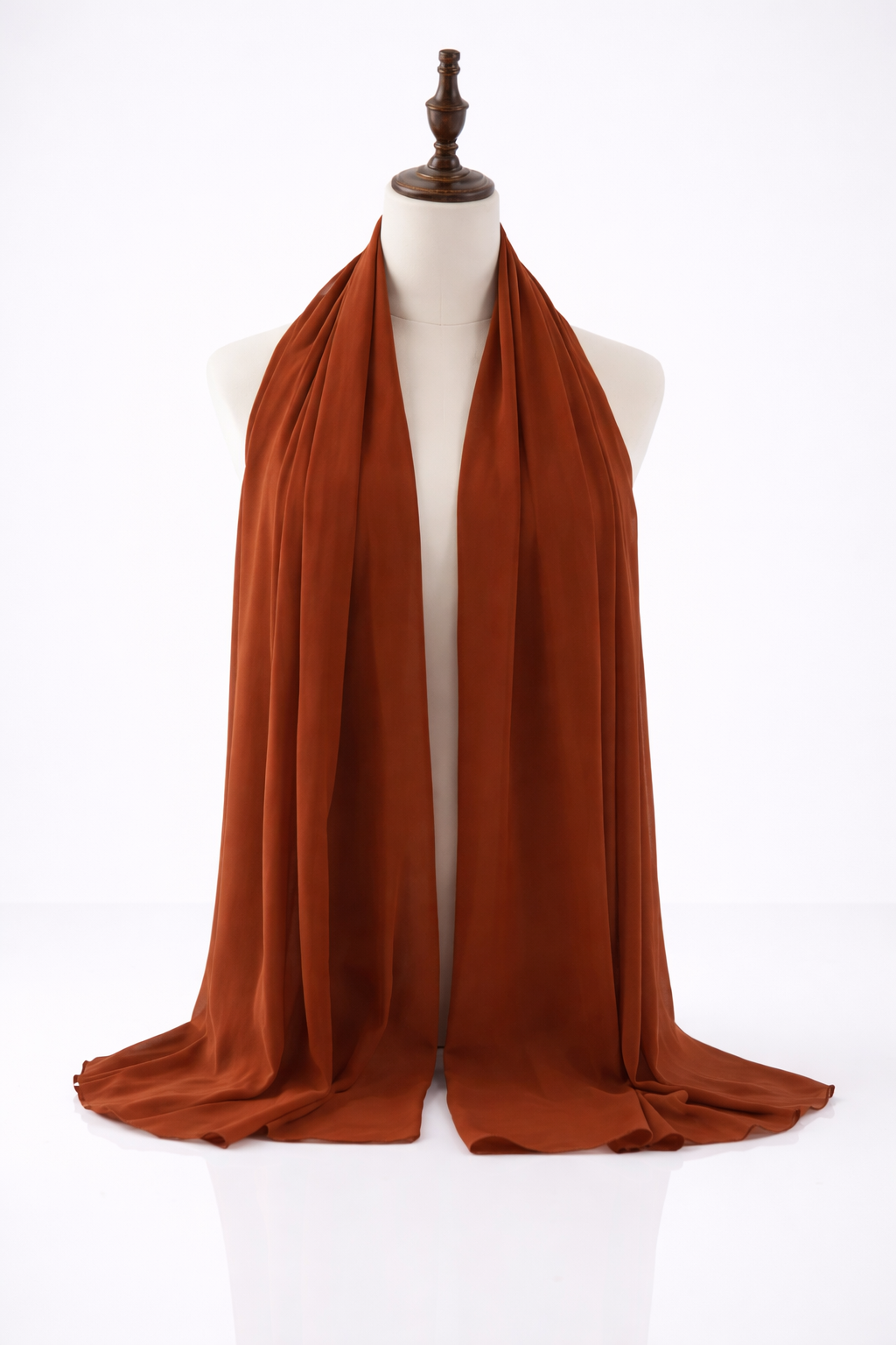 Rust Brown Chiffon Hijabs