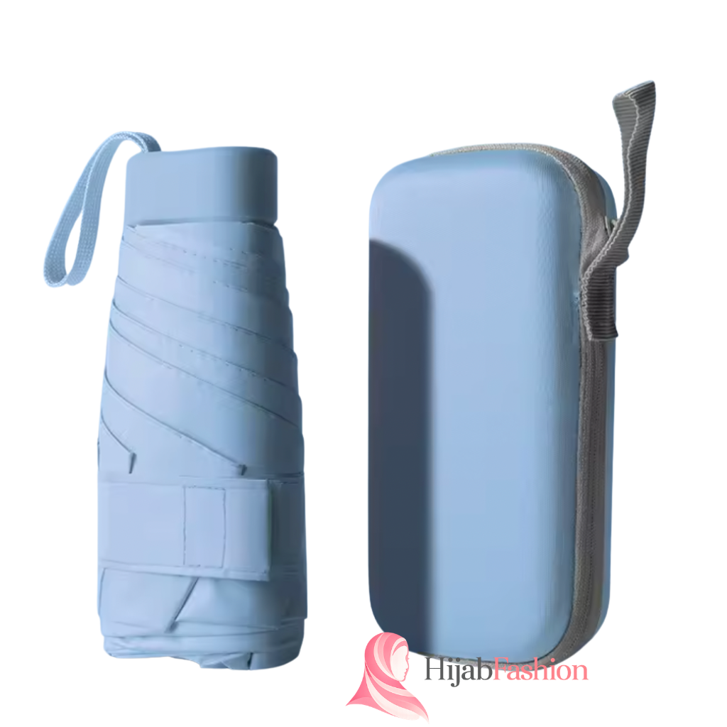 Light Blue Mini UV Folding Umbrella