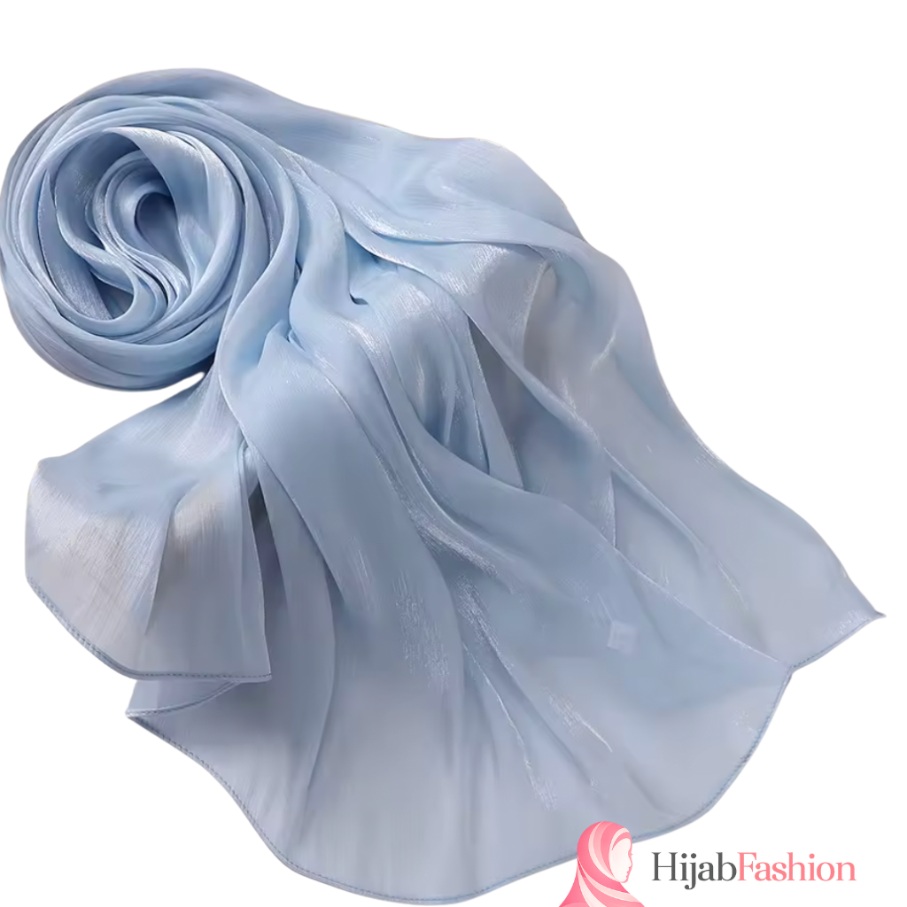 Chiffon Silk Scarves – Baby Blue