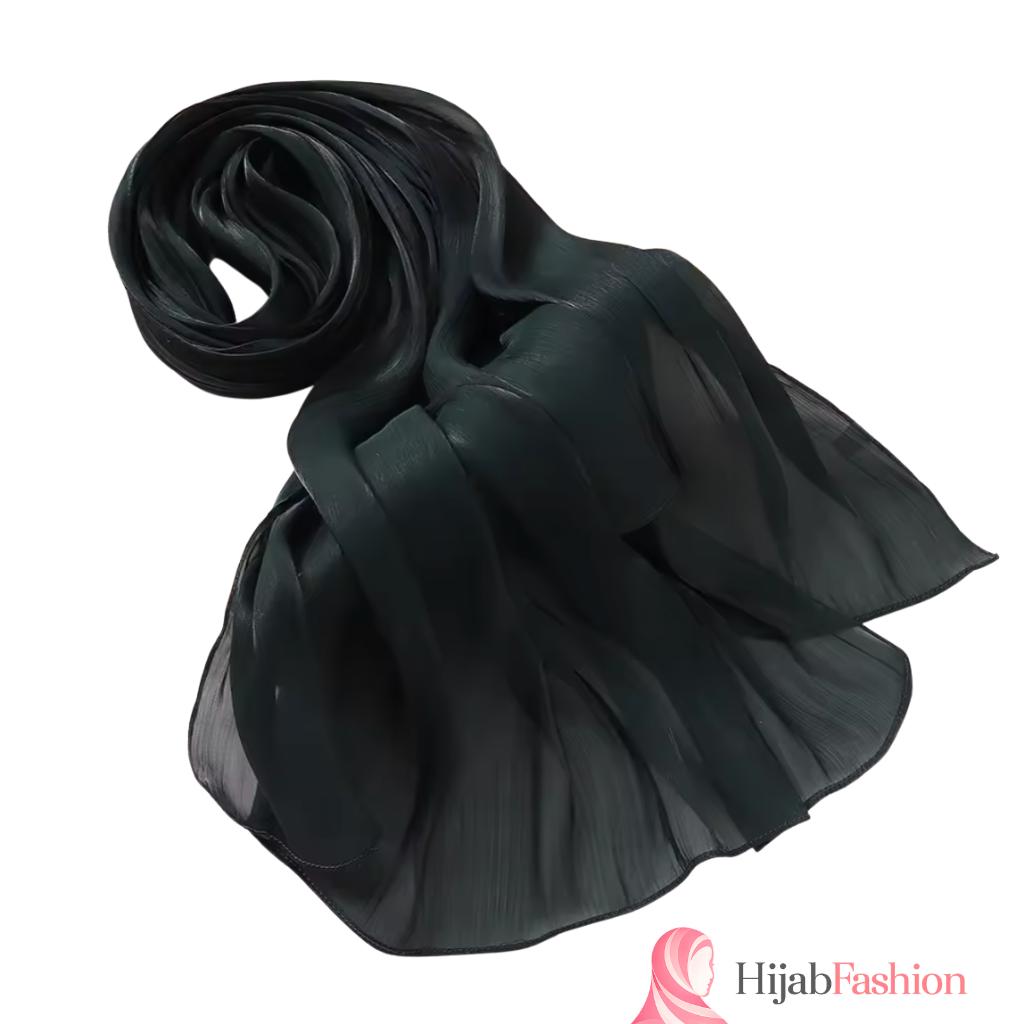 Chiffon Silk Scarves – Midnight Black